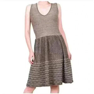 Anthropologie Knitted & Knotted Test Pattern Sleeveless Wool Blend Dress. Size S